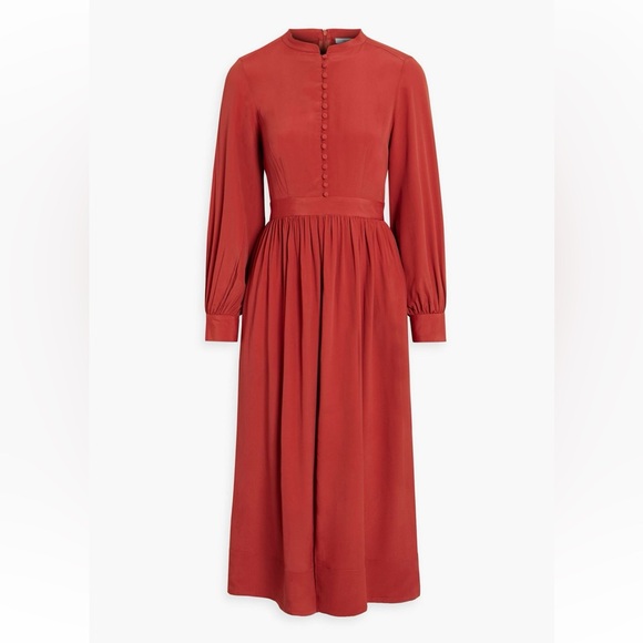 IRIS & INK. Gathered crepe midi dress. NWT - Picture 3 of 3